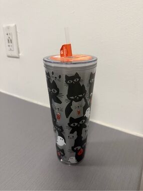 Tim Hortons Halloween Glow-in-the-Dark Cat Cup/Tumbler – NEW 🎃🐈‍⬛